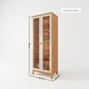 Ver imagem 3 de Cristaleira Braga 100% em MDF com 2 Portas e Kit Pés