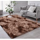 Ver imagem 1 de Tapete Saturs Shaggy Pelo Alto Mesclado Marrom - 50 x 100 cm Tapete para Sala e Quarto