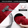 Tapete Saturs Shaggy Pelo Alto Vinho  Redondo 100 cm Tapete para Sala e Quarto - 2