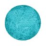 Tapete Saturs Shaggy Pelo Alto Turquesa  Redondo 140 cm Tapete para Sala e Quarto - 1