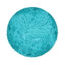 Ver imagem 1 de Tapete Saturs Shaggy Pelo Alto Turquesa Redondo 140 cm Tapete para Sala e Quarto