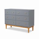 Ver imagem 2 de Cômoda Industrial Estella 6 Gavetas p/ Quarto Casal Design Moderno - Cinza Premium