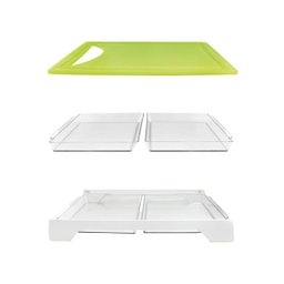 Tábua para Corte Verde com 2 Bandejas Coletoras Gourmet Mix - 6