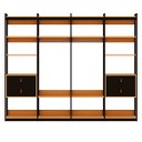 Ver imagem 2 de Guarda-roupas Genialflex Closet Modulado Freijó Preto Fosco