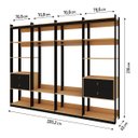 Ver imagem 3 de Guarda-roupas Genialflex Closet Modulado Freijó Preto Fosco