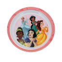 Ver imagem 2 de Jogo Refeição Infantil Princesas Disney 4 Peças Prato Divisória, Prato Fundo e Copo Melamina - Tuut