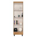 Ver imagem 4 de Armário Multiuso Atena 2 Portas 3 Prateleiras MDP 50cm Nature Off White