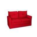 Ver imagem 1 de Sofá Pequeno 02 Lugares 150cm Mobi Suede Vermelho Herrero
