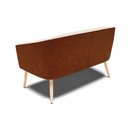 Ver imagem 5 de Namoradeira 02 Lugares Stella Corano Nozes com Linho Areia A27 Pés Palito Natural - D'Rossi