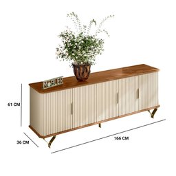 Rack Bancada Sirius 170cm TV 75'' Mel Off White Bnn Decor - 9 Rack Bancada Sirius 170cm TV 75'' Mel Off White Bnn Decor - 9