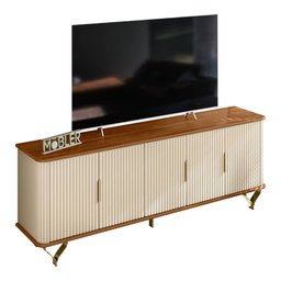 Rack Bancada Sirius 170cm TV 75'' Mel Off White Bnn Decor - 5 Rack Bancada Sirius 170cm TV 75'' Mel Off White Bnn Decor - 5