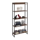 Ver imagem 3 de Kit 2 Estantes Multiuso Escritório Industrial 5 Prateleiras Areta 186x80cm C01 Nogal - Lyam Decor