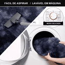 Ver imagem 2 de Tapete Saturs Shaggy Pelo Alto Mesclado Preto - 200 x 240 cm Tapete para Sala e Quarto