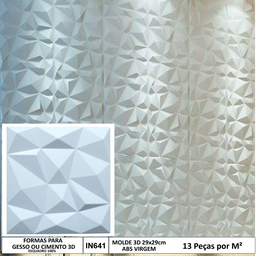 Forma 3d Gesso Madri 29x29cm ABS 2mm Molde para gesso/cimento 3d IN641 - 1