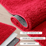 Tapete Saturs Shaggy Pelo Alto Vermelho  Redondo 140 cm Tapete para Sala e Quarto - 3