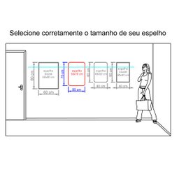 Espelho Decorativo Multiuso Bisotê Pendurador 70x50 cm - 6
