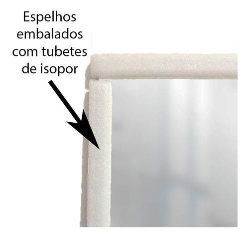 Espelho Decorativo Multiuso Bisotê com Fita Dupla Face 40x40 cm Sem Moldura - 6