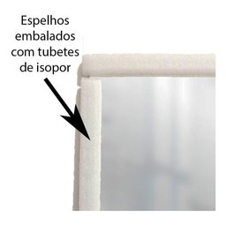 Espelho Decorativo Multiuso Bisotê com Fita Dupla Face 40x40 cm Sem Moldura - 6