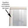 Espelho Decorativo Multiuso Bisotê com Fita Dupla Face 40x40 cm Sem Moldura - 6