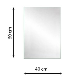 Espelho Decorativo Multiuso Lapidado Fita Dupla Face 60x40 cm - 4
