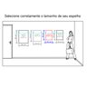 Espelho Decorativo Multiuso Lapidado Fita Dupla Face 60x40 cm - 6