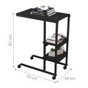 Ver imagem 2 de Mesa de Apoio para Cama Aleva Preto Industrial