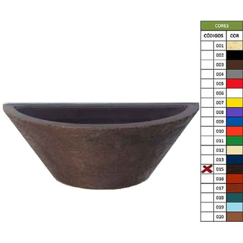 Vaso Planta 40x15 Parede Polietileno - MARROM MADEIRA 015