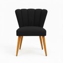 Ver imagem 1 de Cadeira Decorativa para Penteadeira Quarto Mesa de Jantar Liz Preto