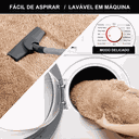 Ver imagem 2 de Tapete Saturs Shaggy Pelo Alto Bege - 140 x 200 cm Tapete para Sala e Quartos