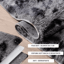 Ver imagem 3 de Tapete Saturs Shaggy Pelo Alto Mesclado Cinza - 140 X 200 Cm Tapete para Sala e Quartos