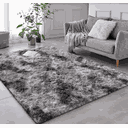 Ver imagem 1 de Tapete Saturs Shaggy Pelo Alto Mesclado Cinza - 50 x 100 cm Tapete para Sala e Quarto