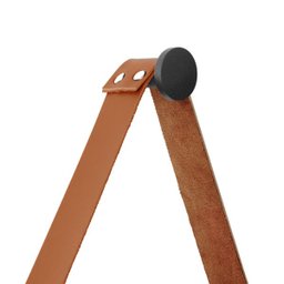 Relógio Decorativo Adnet Preto Alça Corino Caramelo Mostrador Branco Ponteiro Preto 40 cm Redondo - 2