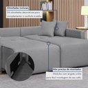 Ver mais imagens de Sofá Cama Retrátil e Reclinável 2 Lugares 180cm Pés Madeira Maciça Júlia Yescasa