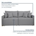 Ver imagem 5 de Sofá Cama Retrátil e Reclinável 2 Lugares 180cm Pés Madeira Maciça Júlia Yescasa