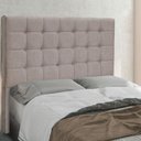 Ver imagem 2 de Cabeceira Casal 1,40m Verona Linho Rústico - Pallazio - Areia