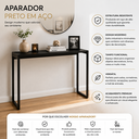 Ver imagem 3 de Aparador Preto Aço Estilo Industrial com Tampo Retangular para Sala e Hall de Entrada e Decoração