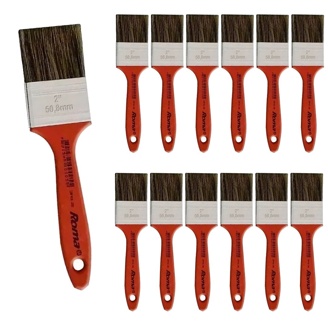 Pincel Trincha para Pintura 2 Polegada Roma Vermelho 12 Unidades ...