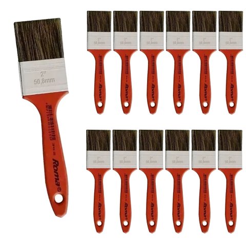 Pincel Trincha para Pintura 2 Polegada Roma Vermelho 12 Unidades