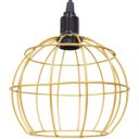 Ver imagem 4 de 3 Pendentes Aramado Teto Globo Luminária Lustre Retrô Balcão + Lâmpada Led ST64 Vintage Dourado