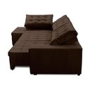 Ver imagem 4 de Sofá de Canto Esquerdo Jacke Retrátil e Reclinável com Molas Suede 3,40x2,00 Adonai Estofados