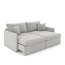 Sofá Retrátil Reclinável 4 Lugares 254cm Maili Veludo Cinza K01 - D'rossi - 5
