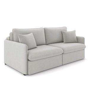 Sofá Retrátil Reclinável 4 Lugares 254cm Maili Veludo Cinza K01 - D'rossi