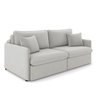Sofá Retrátil Reclinável 4 Lugares 254cm Maili Veludo Cinza K01 - D'rossi - 1