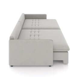 Sofá Retrátil Reclinável 4 Lugares 254cm Maili Veludo Cinza K01 - D'rossi - 7