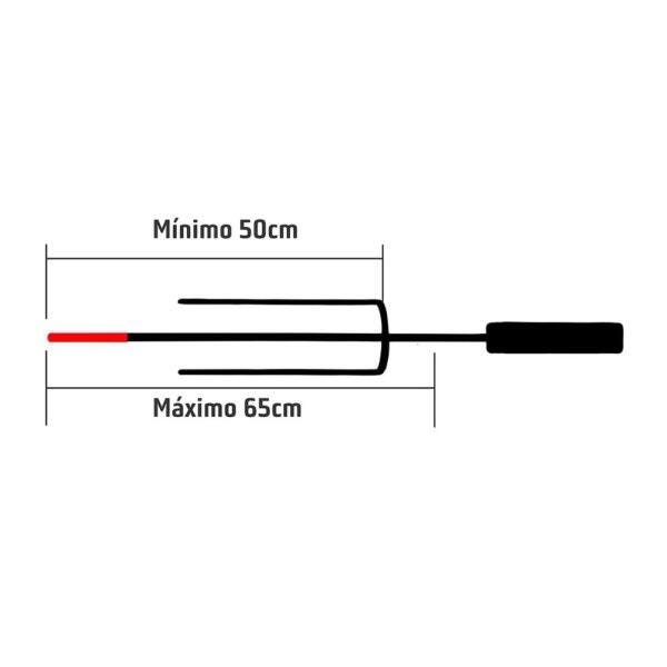Kit 2 Espetos A Pilha Giratório Inox Regulável 50cm A 65cm : :  Cozinha