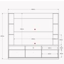 Ver imagem 4 de Estante Home Bilbao Lukaliam para Tv até 70" 3 Portas