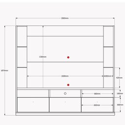 Estante Home Bilbao Lukaliam para Tv até 70" 3 Portas - 4