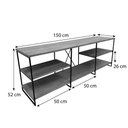 Ver imagem 4 de Rack de TV Industrial de Ferro e Madeira Duo 1,50m Natural e Preto