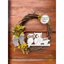 Ver imagem 4 de Enfeite de Porta Guirlanda Família Coruja 60cm - Grande