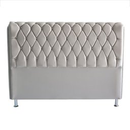 Cabeceira Bege com Capitonê para Cama Casal e Box:bege/138 - 1